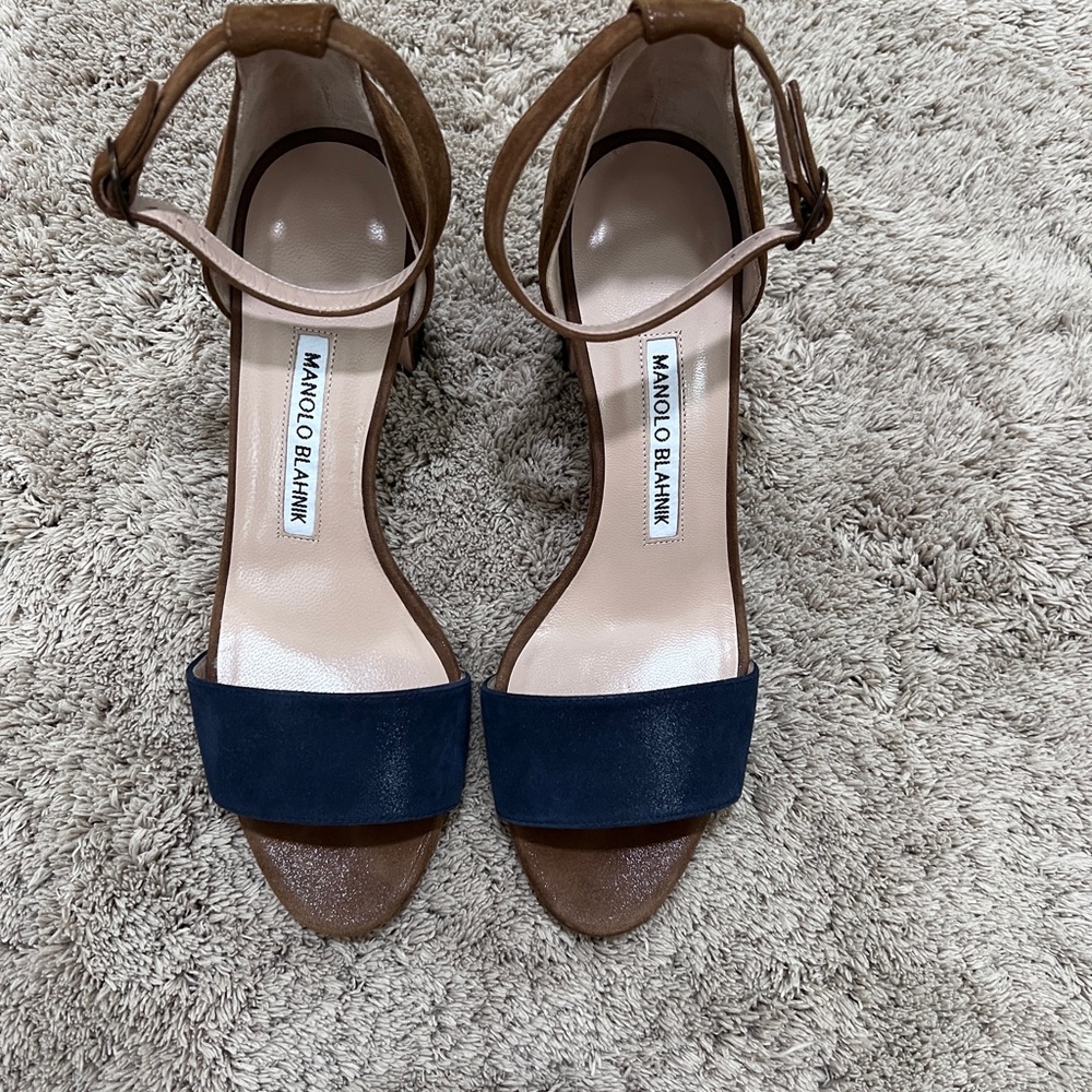 Manolo Blahnik Suede Sandals